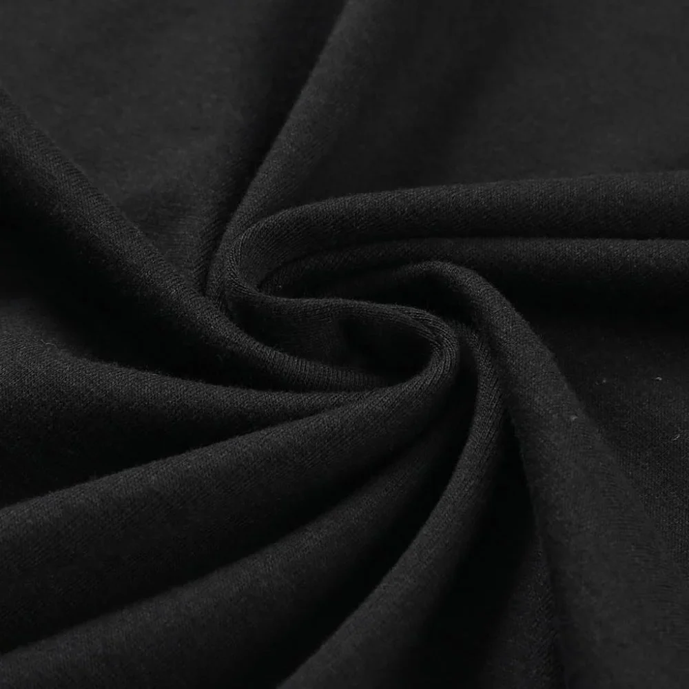 Black Puff Sleeve Casual V Neck T-Shirt - Picture 8 of 11